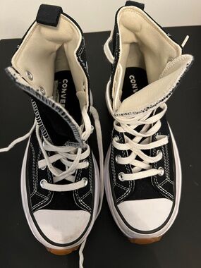 Converse womens 7.5 Black and White High-Top Sneakers